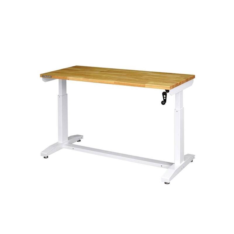 Adjustable Height Work Table in White F1511