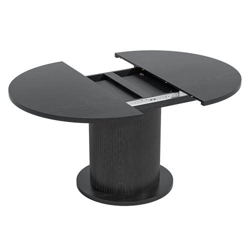 Round Dining Table for 2 with Wood Strip Base V590