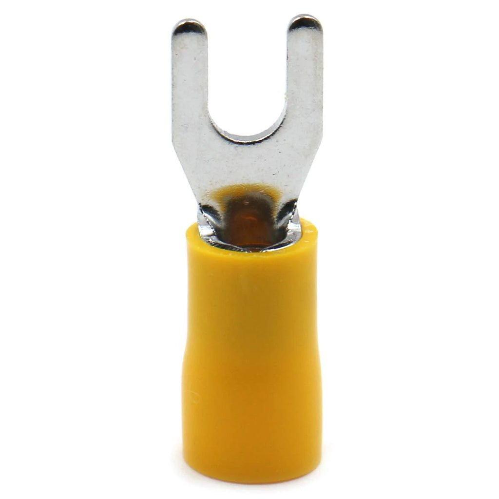 Insulated Fork Spade Wire Connector Electrical Crimp Terminal SV5.5-4 12-10 AWG Pack of 100 T235971