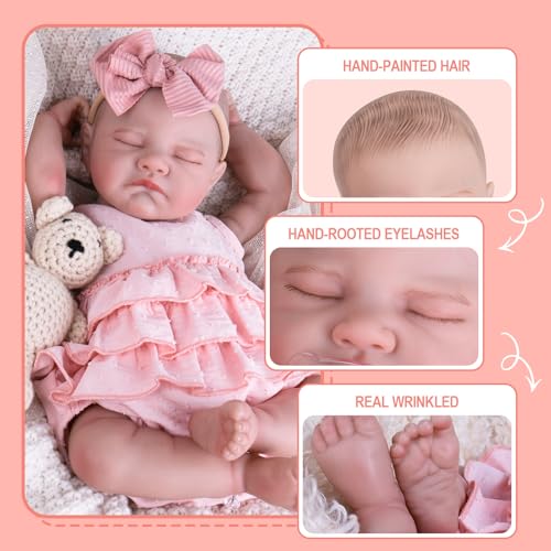 20'' Realistic Vinyl Baby Doll with Outfit Set Q6518