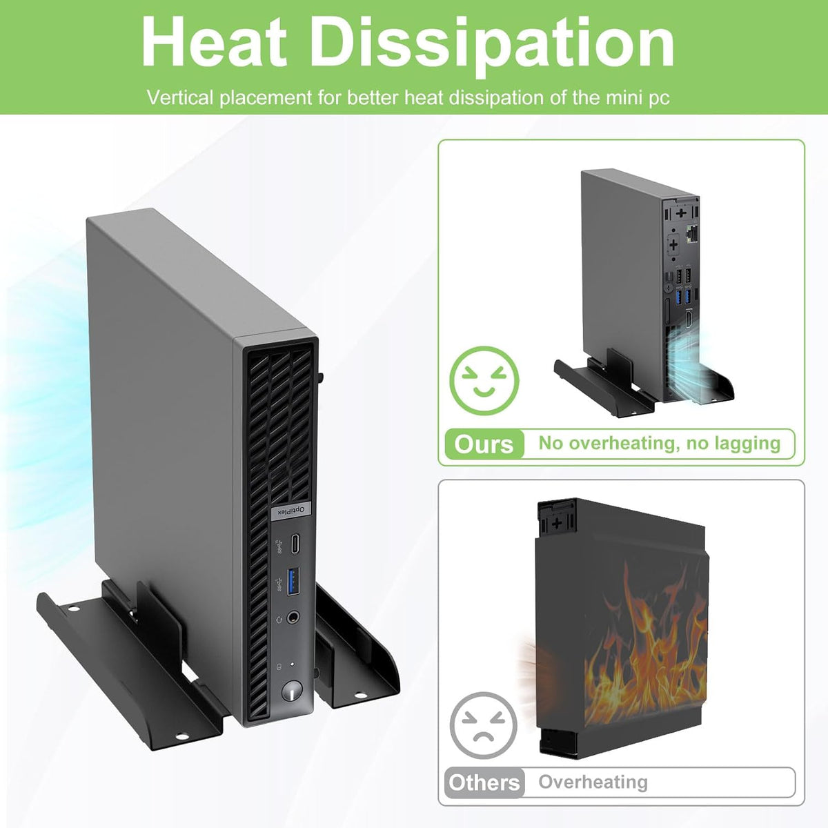Adjustable Vertical Desk Stand for Mini PC N587159