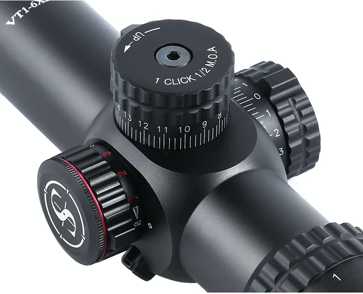 1-6X28 FFP CQB Scope with Red/Green Illuminated Reticle J521