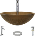 16-5/8x22 Glass Vessel Bathroom Sink with Vessel Faucet V52200
