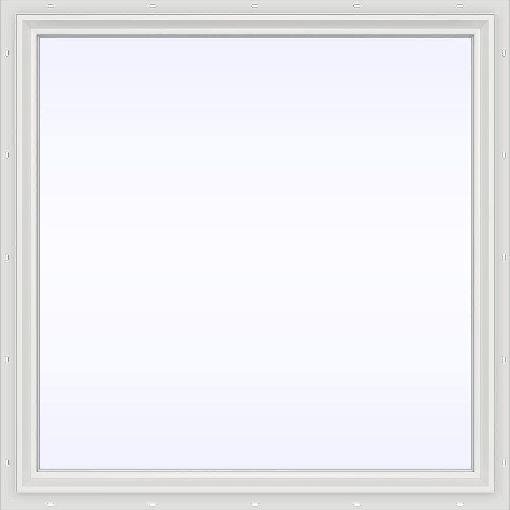 White Vinyl Picture Window with Low-E Glass F8526