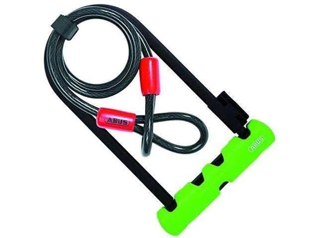 Keyed U-Lock with Cable, 9x22 Shackle E957686
