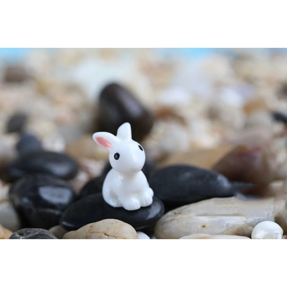 10 Pcs Rabbit Resin Miniature Statue Y527827