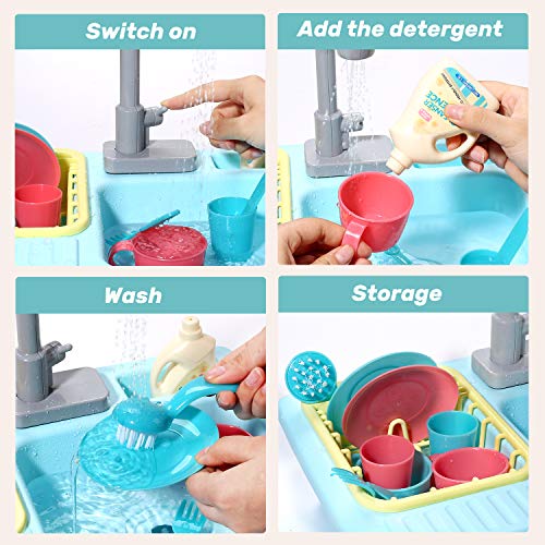 Color Changing Kitchen Sink Toys with Running Water Q94855