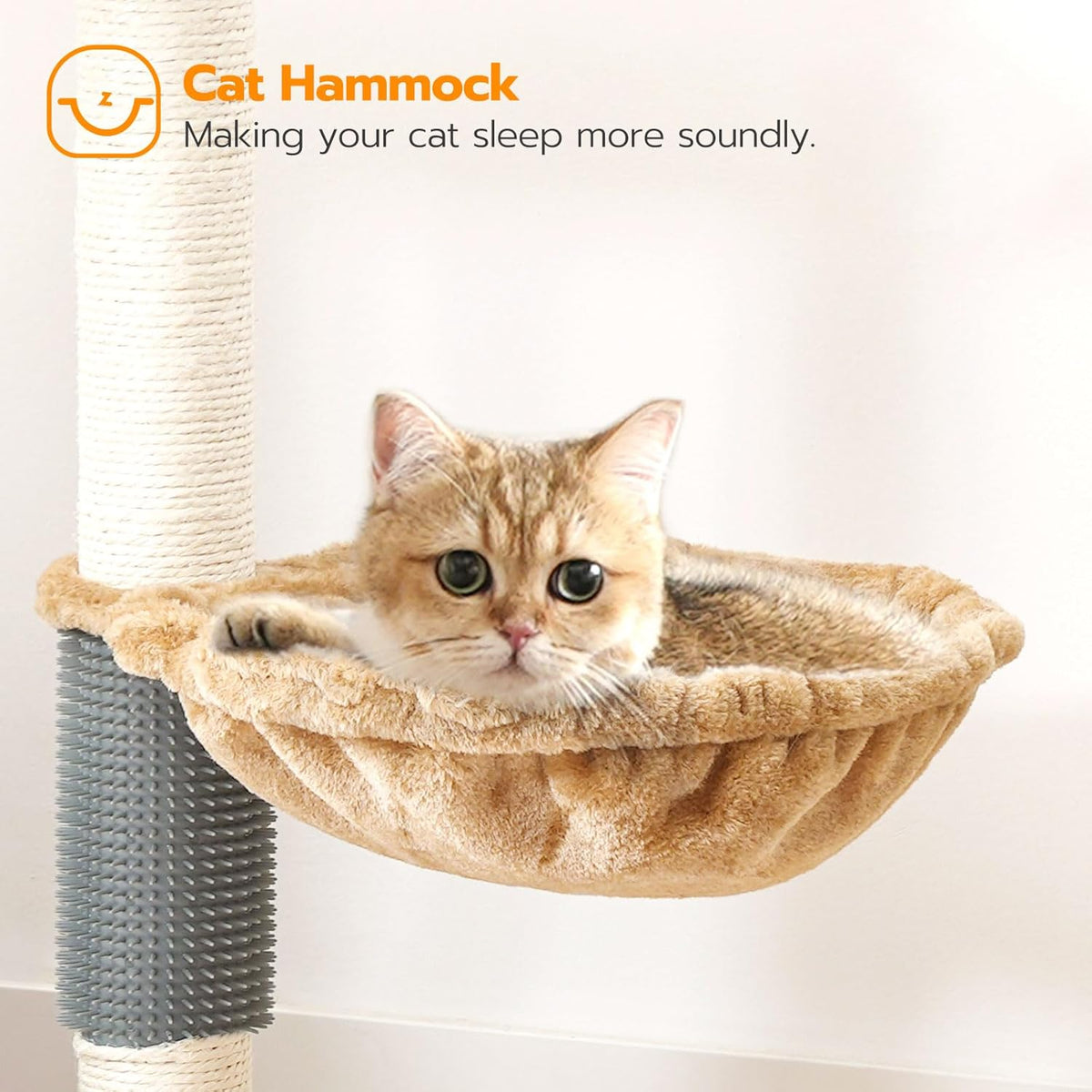 Rustic Brown Wooden Cat Tree with Scratching Posts J18425