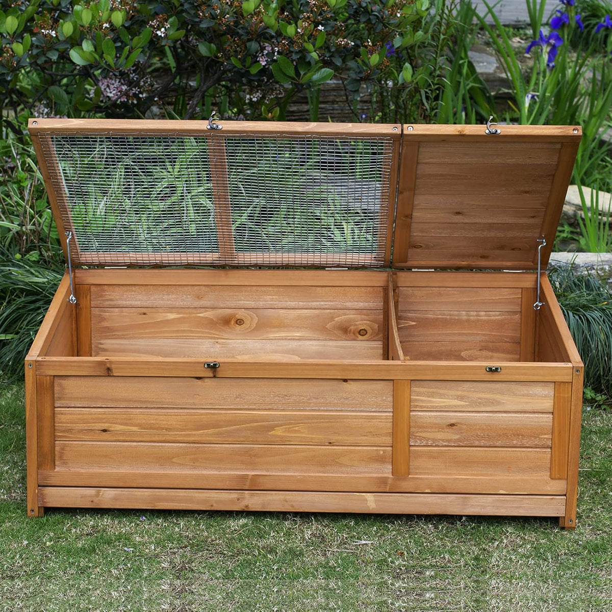 Wooden Tortoise House Large Tortoise Habitat Enclosure Cage with Removable Bottom W15769