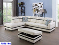 Cream White Black Stripe Left Hand Facing Sectional Sofa Set Z929