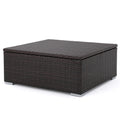 Multibrown Wicker Coffee Table with Storage F96638