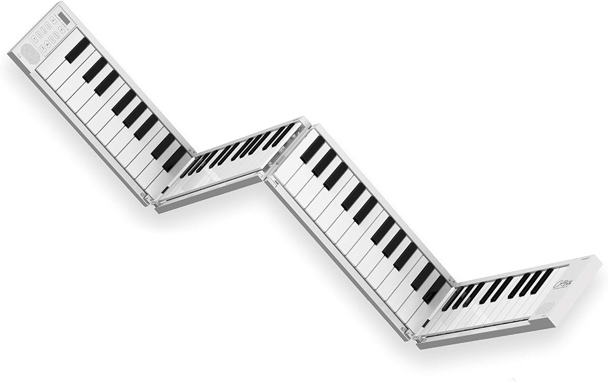 White Portable 88 Key Digital Piano Keyboard with Rechargeable Battery J972590