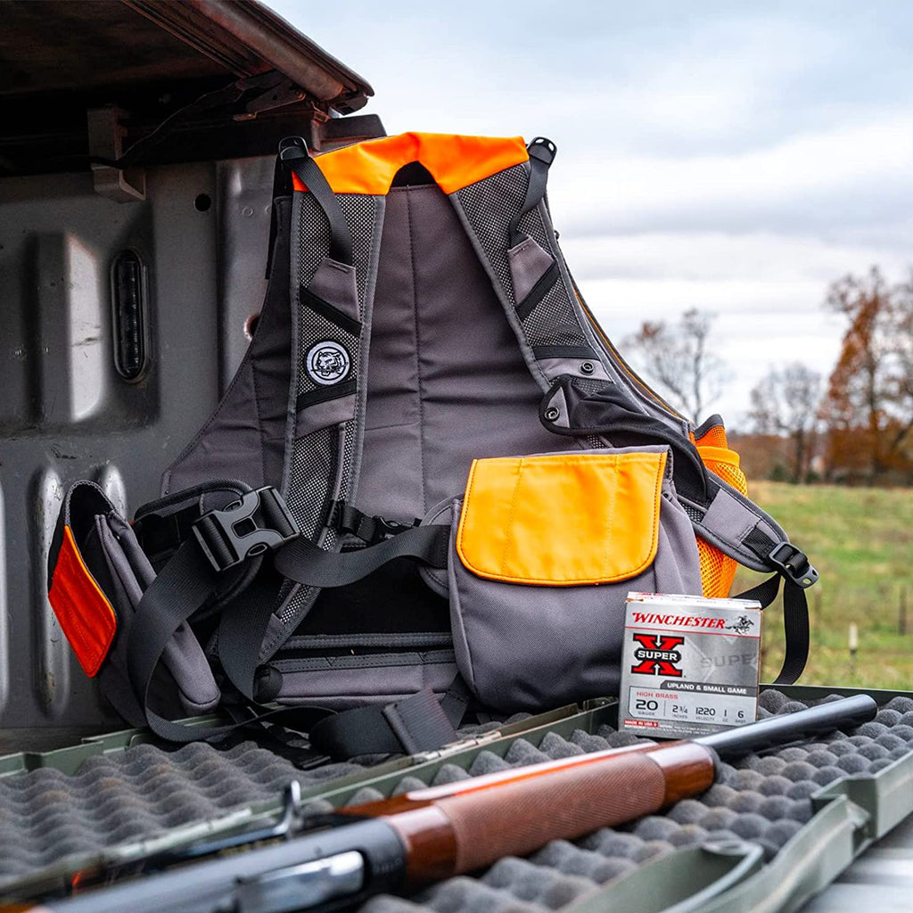 Orange Grey Upland Hunting Vest with Blood-Proof Lining P66548