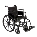 Lightweight Dual Axle Wheelchair with Adjustable Detachable Arms, Elevating Leg Rests, 20x22 F1142