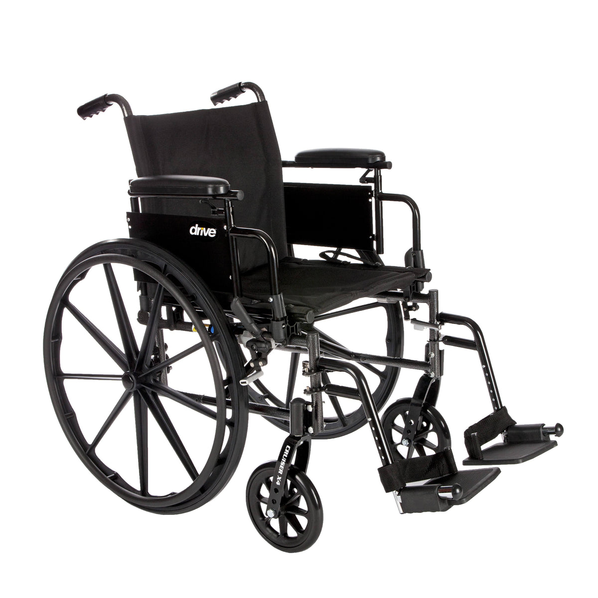 Lightweight Dual Axle Wheelchair with Adjustable Detachable Arms, Elevating Leg Rests, 20x22 F1142