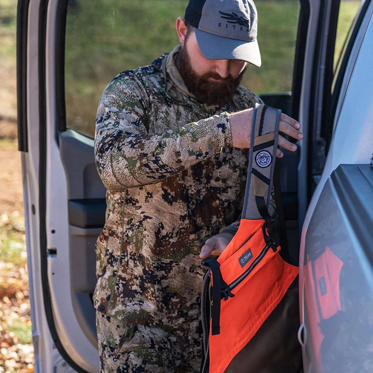 Orange Grey Upland Hunting Vest with Blood-Proof Lining P66548
