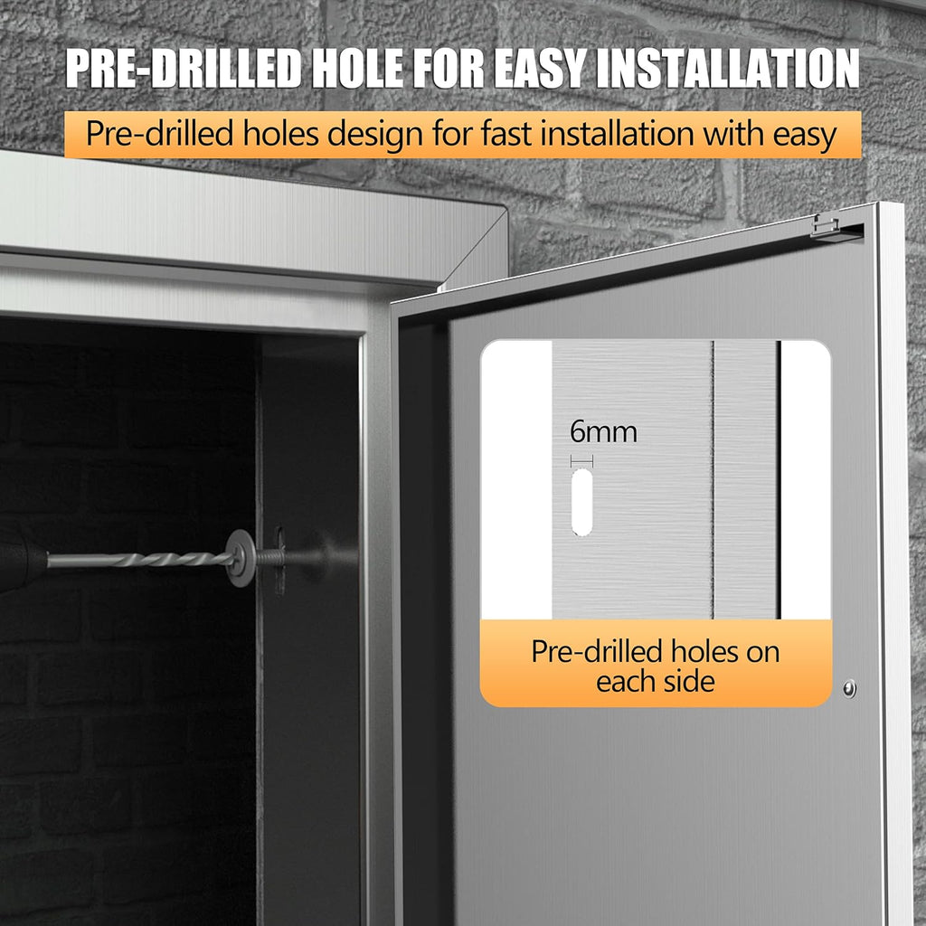 Double Stainless Steel BBQ Access Door H681