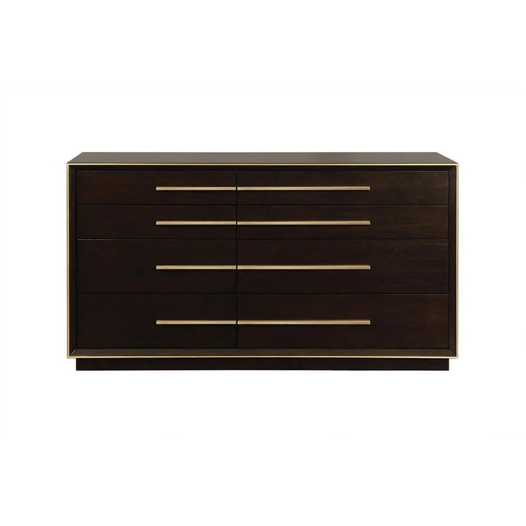 4-piece Wood California King Panel Bedroom Set in Brown and Gray H2676