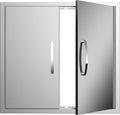 Double Stainless Steel BBQ Access Door H681
