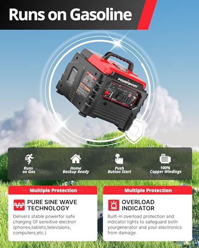 Portable Inverter Generator 2500W Gas-Powered Engine L607