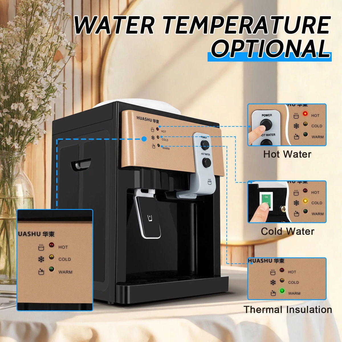 550W Electric Hot & Cold Water Cooler Dispenser I7501