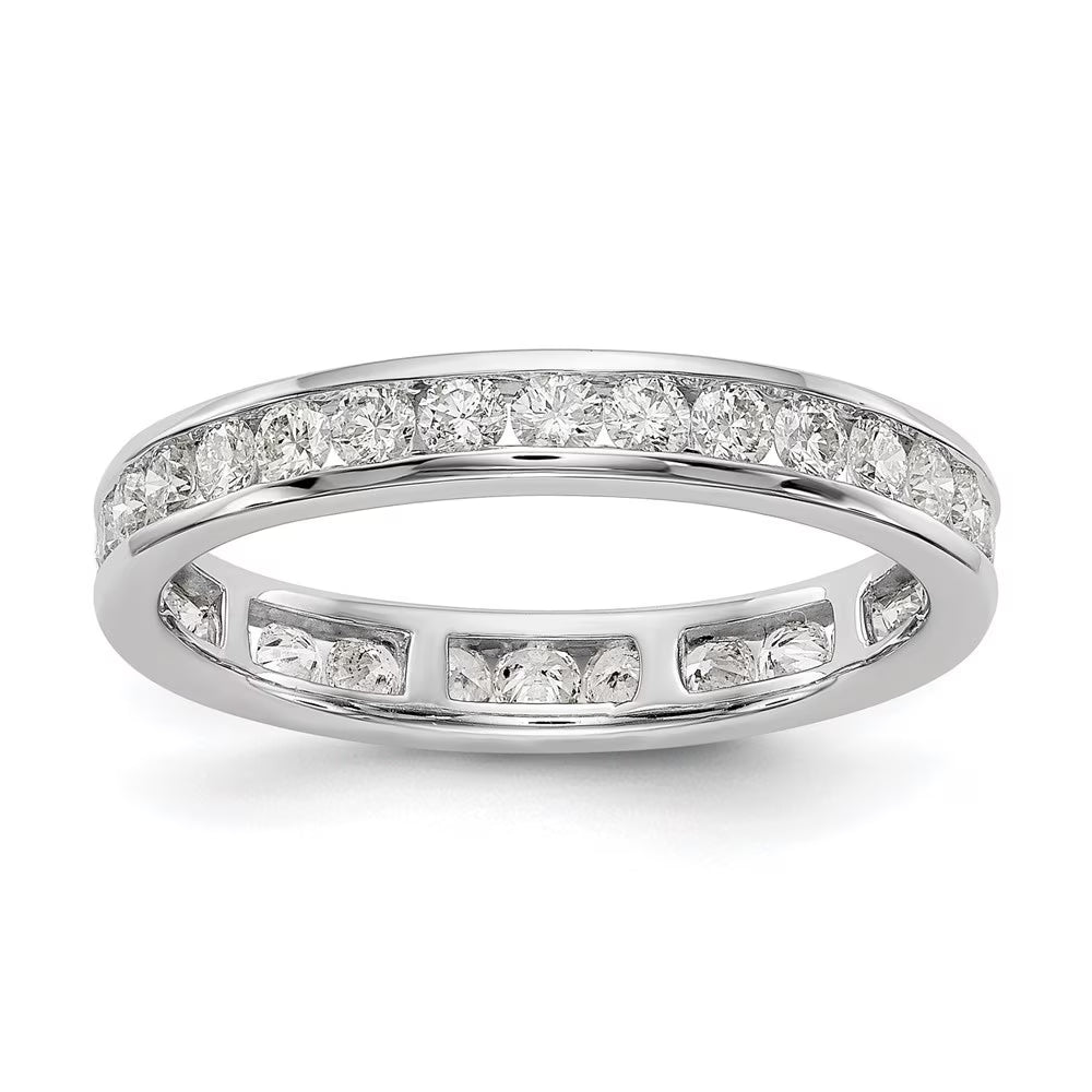 14k White Gold Lab Grown Diamond Channel Set Eternity Band P90640