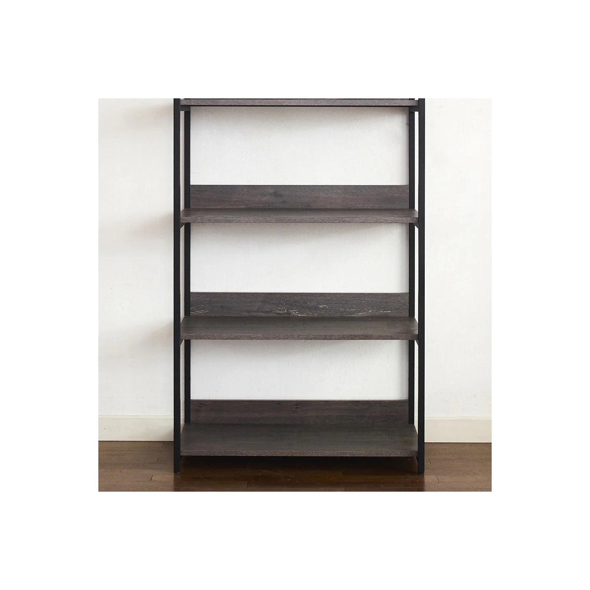 Rustic Gray Wood and Metal Walk-in Closet with 5 Shelves Y59844
