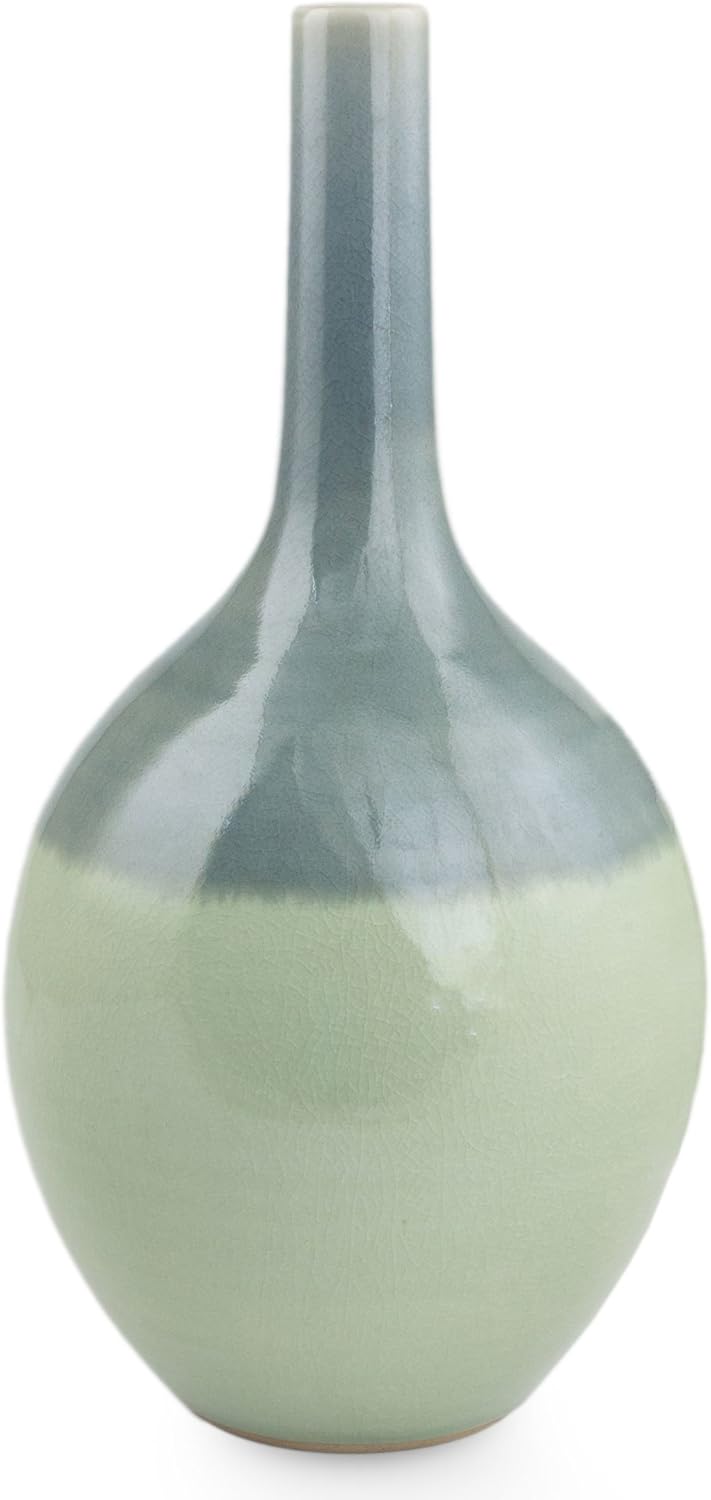 Celadon Ceramic Vase, Blue H489110