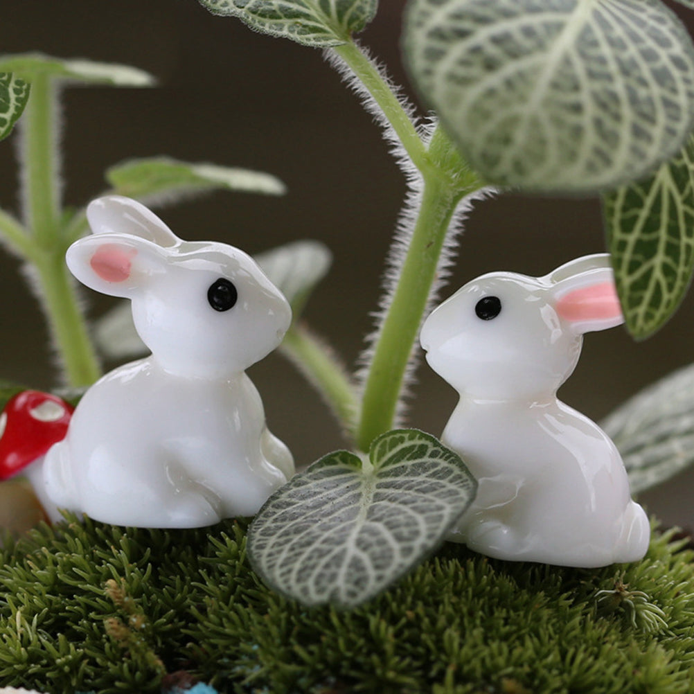 10 Pcs Rabbit Resin Miniature Statue Y527827