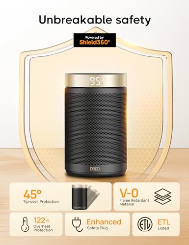 Portable Electric Space Heater with Thermostat and Remote M63263