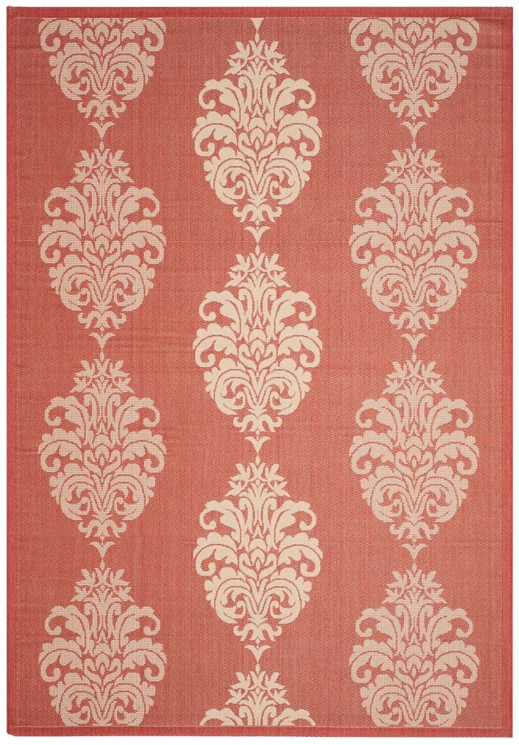 9' x 12' Red/Natural Geometric Medallion Area Rug S228933