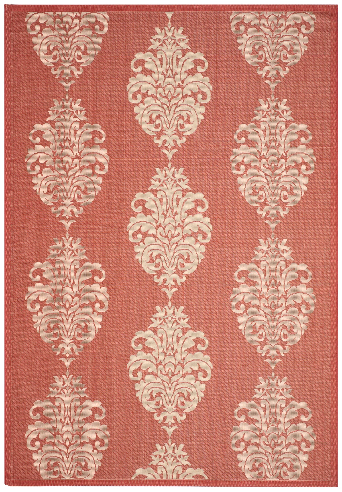 9' x 12' Red/Natural Geometric Medallion Area Rug S228933
