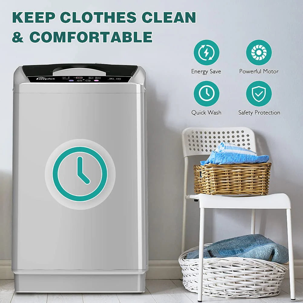 Portable Full-Automatic 1.8 Cu. ft. Top Load Laundry Washer Y847