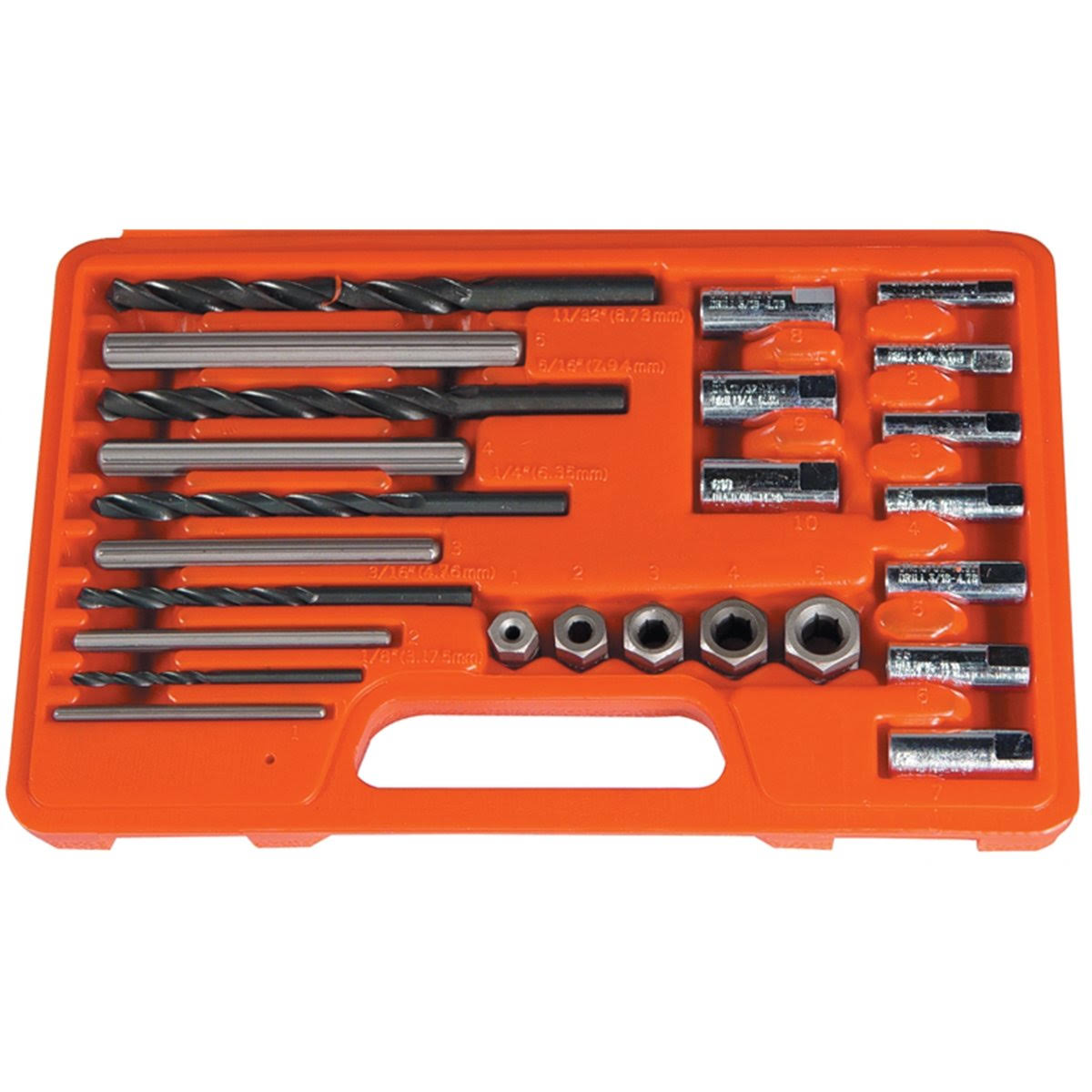 25-Piece Drill Guide Set and Screw Extractors J7433