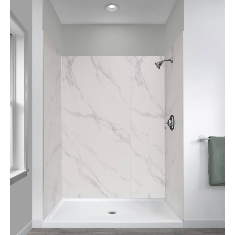 Five Panel Alcove Shower - Carrara White S311499