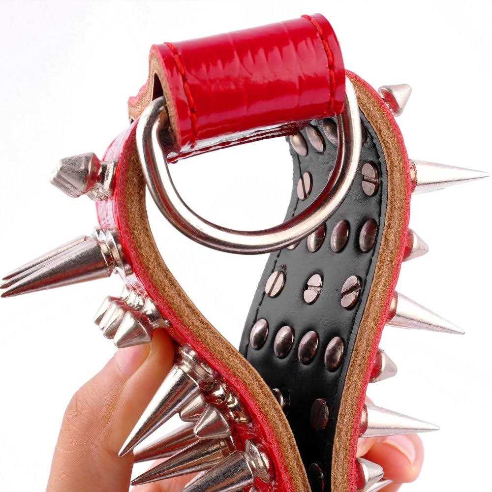 Luxury Genuine Leather Spiked Studded Dog Collars S64240