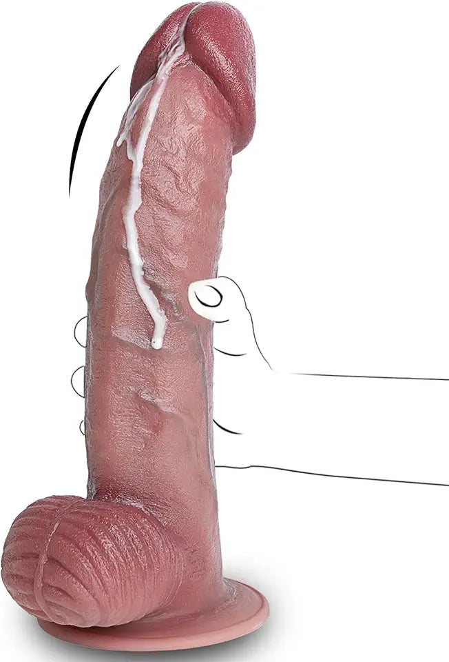 12.5 Inch Realistic Silicone Dildo with Suction Cup P6047
