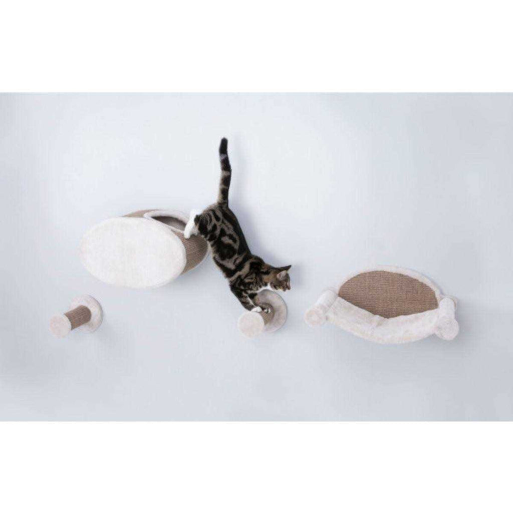 Wall Mounted Cat Lounge Set Hammock and Condo with Two Steps G30313