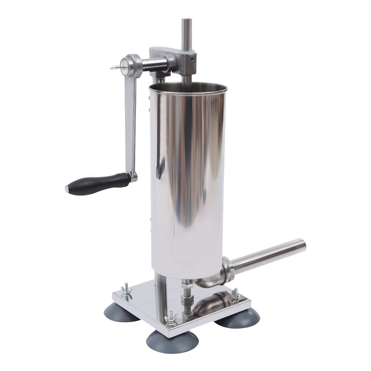 3L Manual Sausage Stuffer Stainless Steel Vertical Sausage Maker with 8 Tubes Z620934