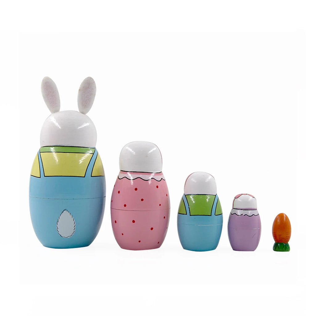 5-Storey Wooden Rabbit Doll Toys I33689