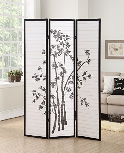 Black 3-Panel Shoji Room Divider Screen O491