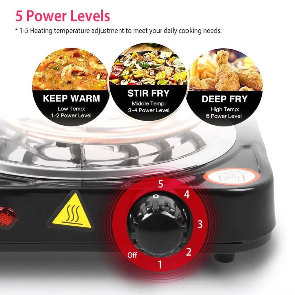 Electric Stove Dual Burner Portable Compact Hot Plate T8879
