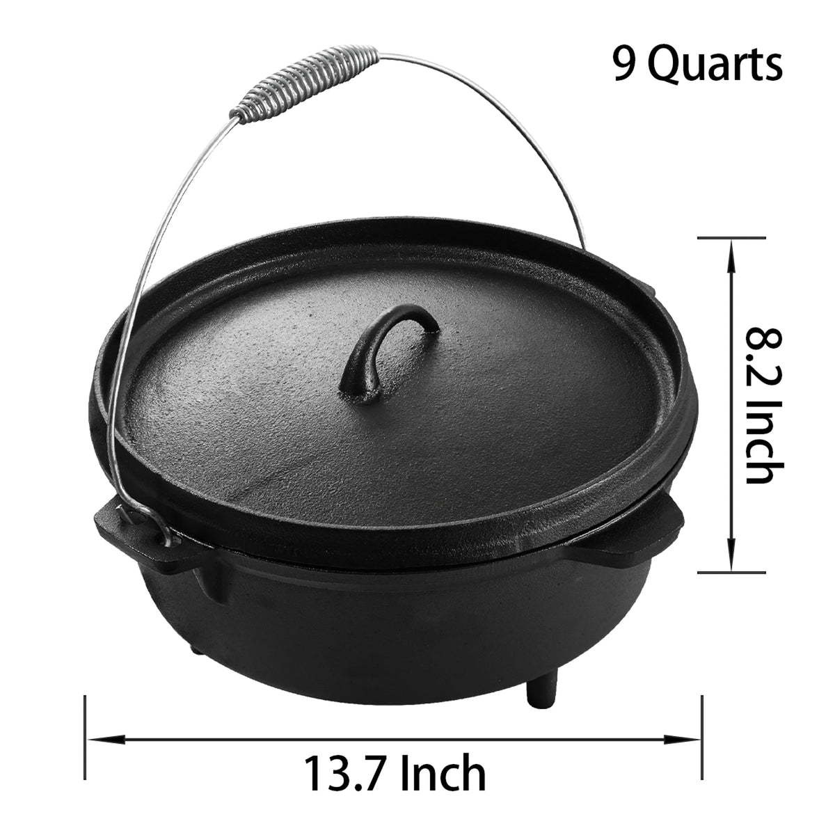 Pre-Seasoned 9-Quart Cast Iron Dutch Oven L48884