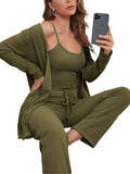 3 Piece Lounge Set Pajama Set Sweatsuits D3283