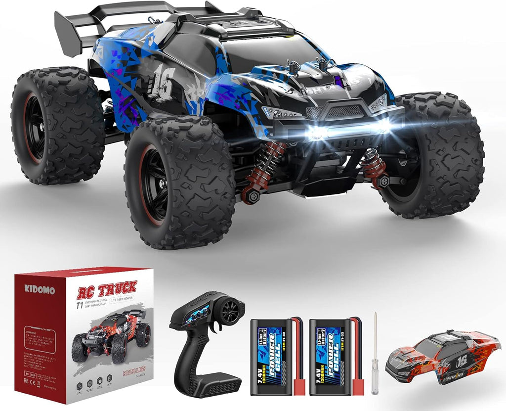 1:18 Scale Brushless 4WD Off-Road Remote Control Car with 2 Rechargeable Batteries I5417