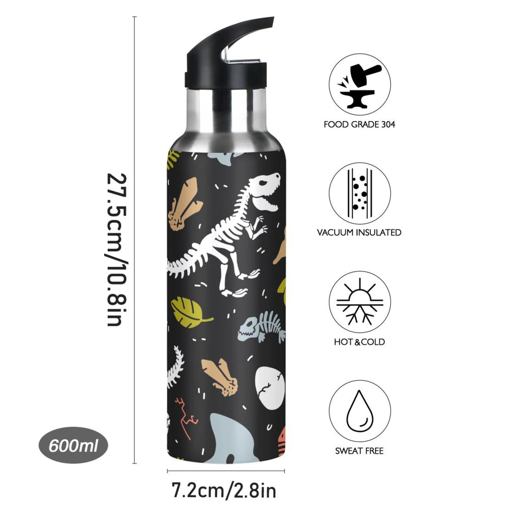 Stainless Steel Vacuum Insulated Water Bottle with Straw Lid 20 OZ Z289370