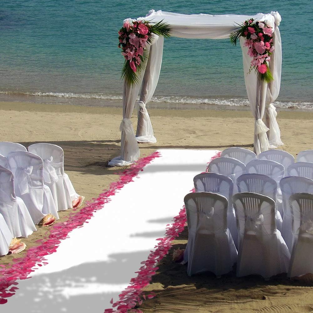 White Carpet Aisle Runner 4 Feet x 25 Feet F9265