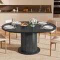 Round Dining Table for 2 with Wood Strip Base V590