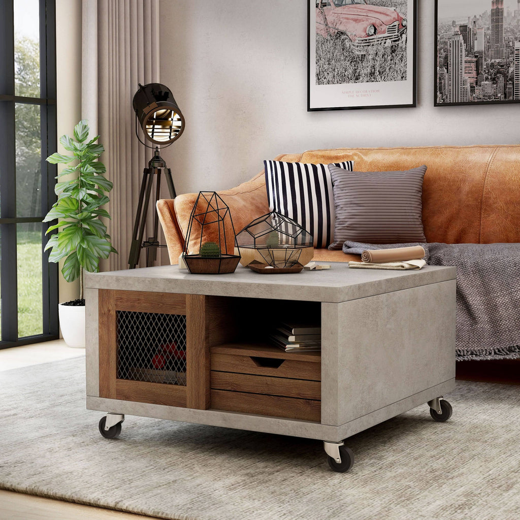 Industrial Multi-Storage Coffee Table H8303