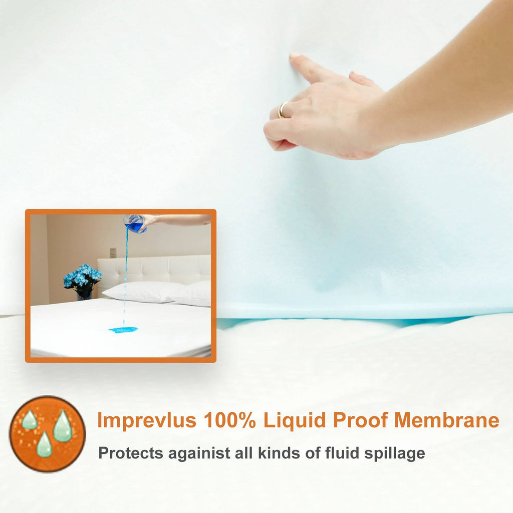 Bamboo Mattress Protector Split Cal King Waterproof L7782